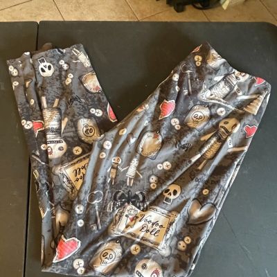 Voodoo Doll Horror Legging Pants Halloween Horror Size 2X